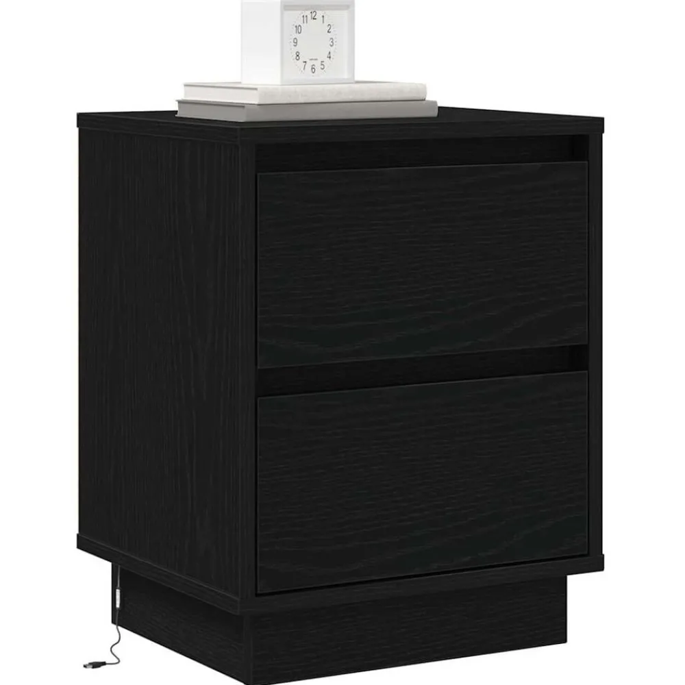 Nachtkastje met lade 39 x 34,5 x 50 cm Bewerkt hout>vidaXL Hot