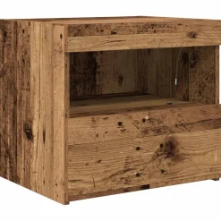 Nachtkastje met lade Oudhout 50 x 40 x 45 cm Bewerkt hout>vidaXL Best