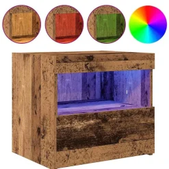 Nachtkastje met lade Oudhout 50 x 40 x 45 cm Bewerkt hout><noscript><img width=