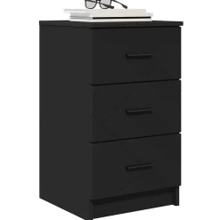 Nachtkastje met lade 38 x 38 x 66 cm Bewerkt hout><noscript><img width=