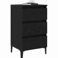 Nachtkastje met lade 40 x 35 x 69 cm Bewerkt hout><noscript><img width=