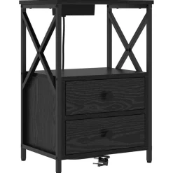 Nachtkastje met lade 40 x 31 x 60 cm Bewerkt hout>vidaXL Outlet