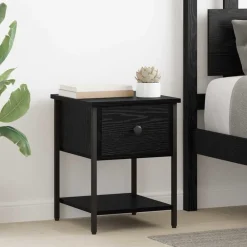 Nachtkastje met lade 34 x 35,5 x 45 cm Bewerkt hout>vidaXL Clearance