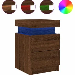 Nachtkastje met LED-verlichting 35x39x55 cm>vidaXL Outlet