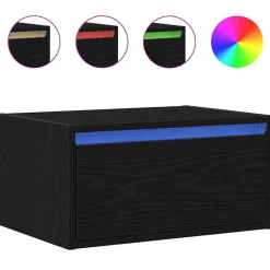 Nachtkastje met LED's wandgemonteerd>vidaXL Hot