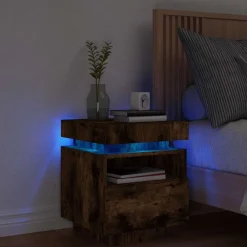 Nachtkastje met LED-verlichting 40x39x48,5 cm>vidaXL Online