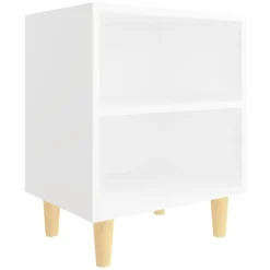 Nachtkastje met massief houten poten 40x30x50 cm>vidaXL Best