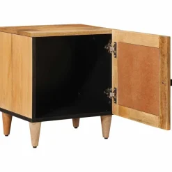 Nachtkastje 40 x 33,5 x 46 cm Massief Mango Hout>vidaXL