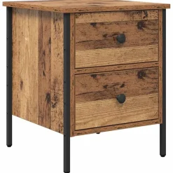 Nachtkastje 40 x 42 x 50 cm Gelaagd hout en metaal>vidaXL Sale
