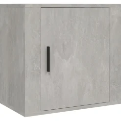 Tafels*vidaXL Nachtkastje wandgemonteerd 50x30x47 cm Betongrijs