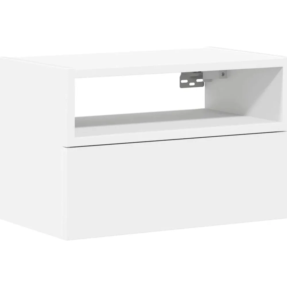 Tafels*vidaXL Nachtkastje wandgemonteerd 45x26x28,5 cm Wit