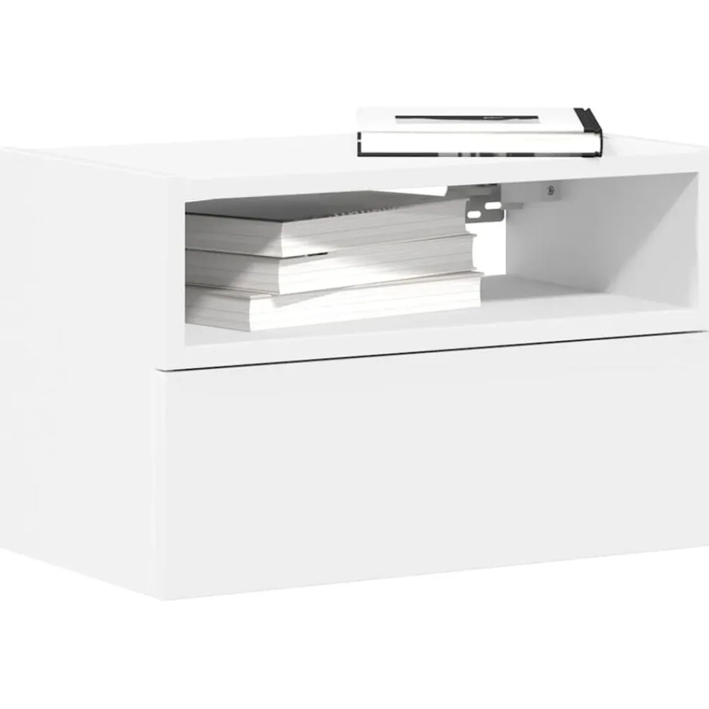 Tafels*vidaXL Nachtkastje wandgemonteerd 45x26x28,5 cm Wit