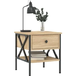 Nachtkastje 40x42x45 cm bewerkt hout kleurig><noscript><img width=