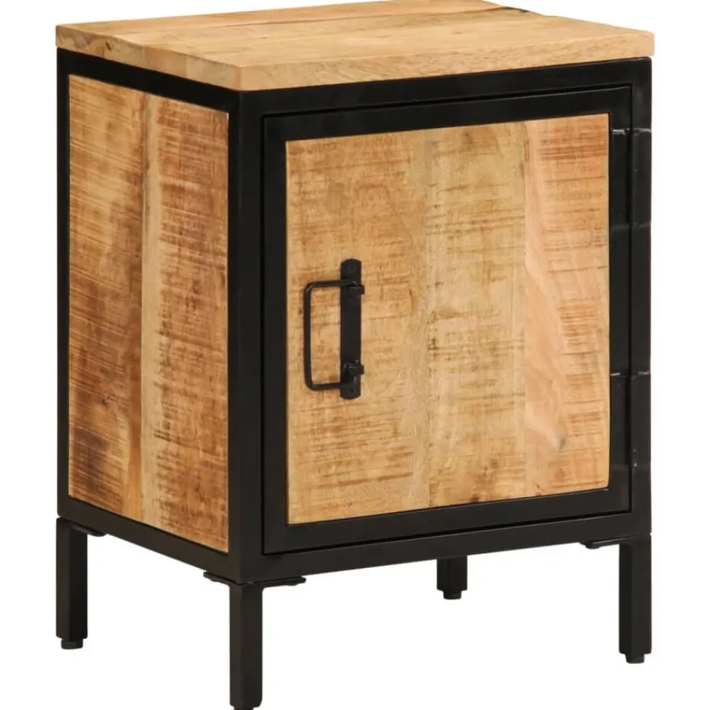 Tafels*vidaXL Nachtkastje 40x30x52,5 cm massief ruw mangohout