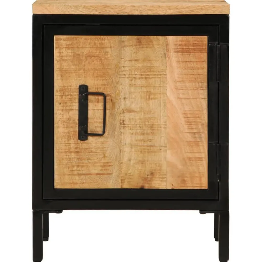 Tafels*vidaXL Nachtkastje 40x30x52,5 cm massief ruw mangohout