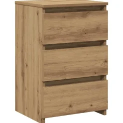 Tafels*vidaXL Nachtkastje 40x35x62,5 cm bewerkt hout artisanaal eikenkleur artisanaal eikenkleurig