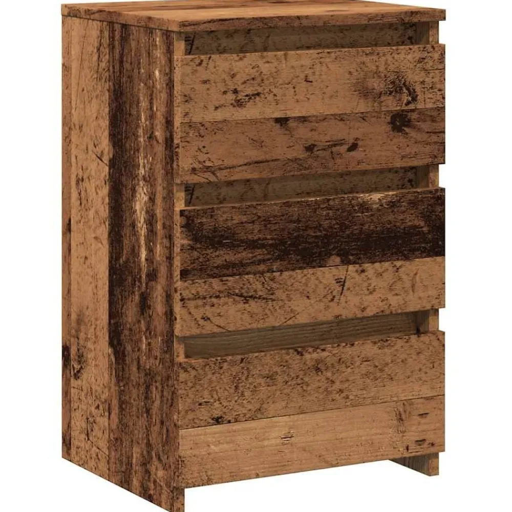 Tafels*vidaXL Nachtkastje 40x35x62,5 cm bewerkt hout kleurig Oud hout