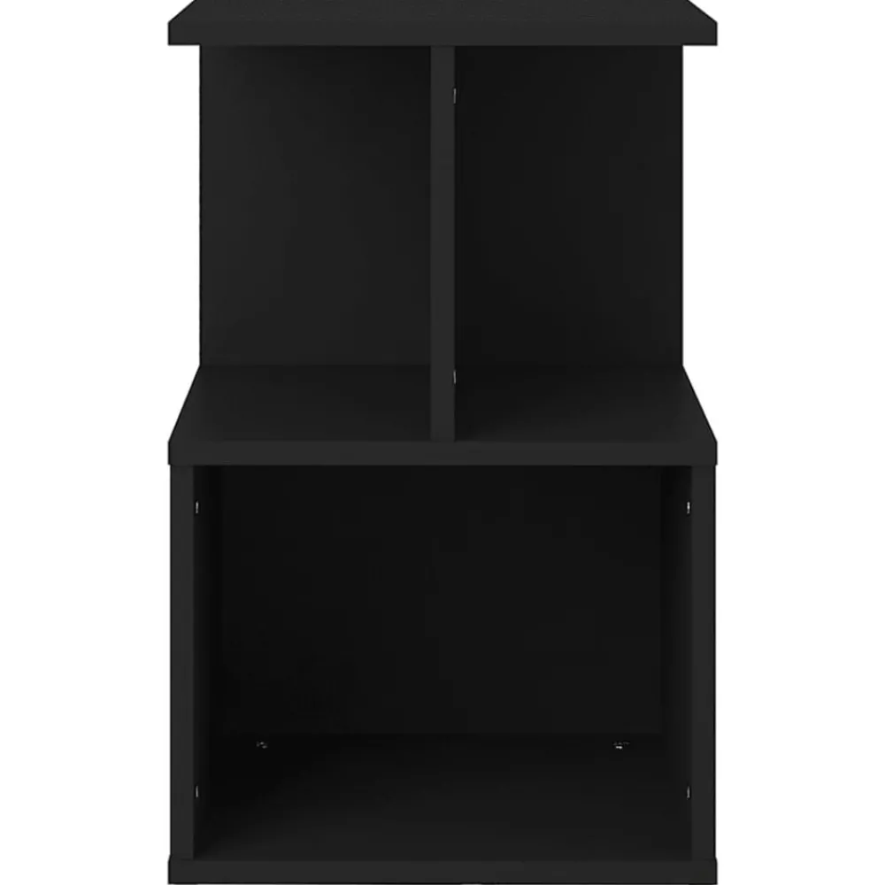 Tafels*vidaXL Nachtkastje 35x35x55 cm bewerkt hout Zwart