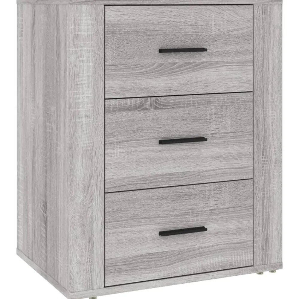 Nachtkastje 50x36x60 cm bewerkt hout eikenkleurig>vidaXL New