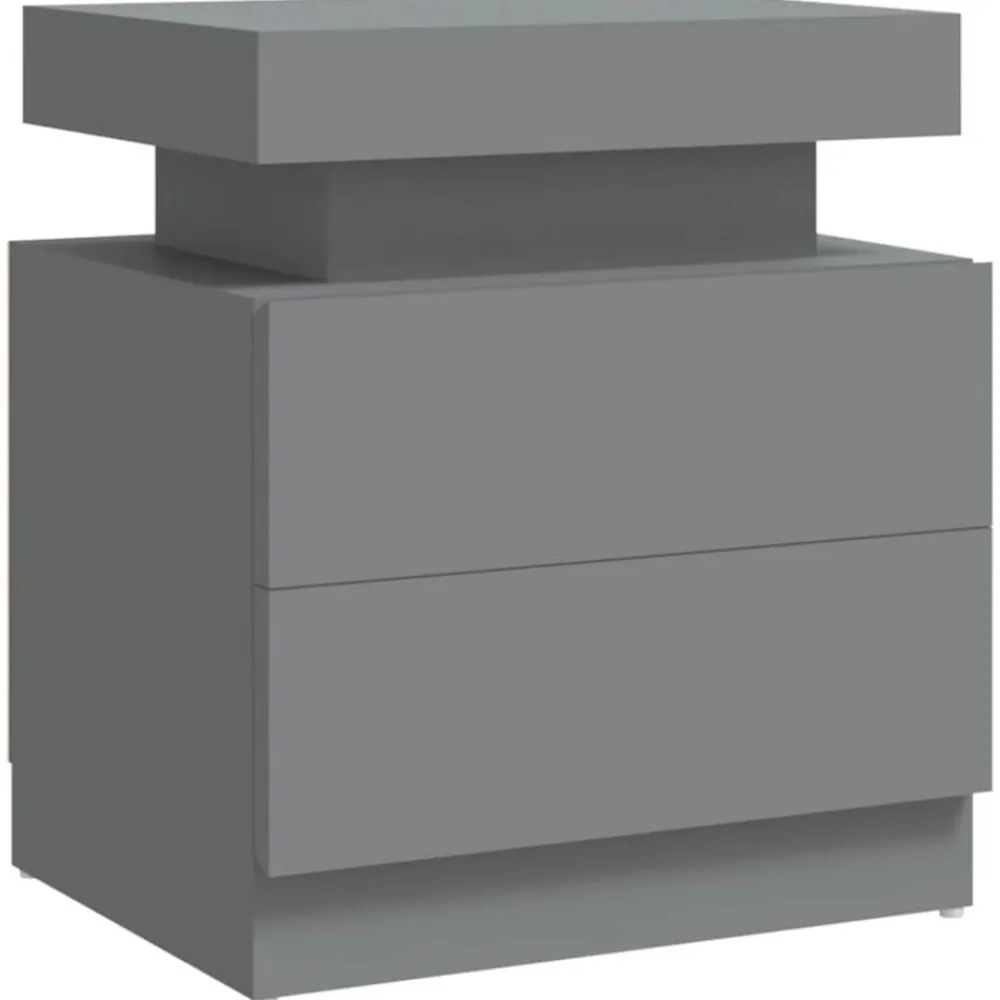 Tafels*vidaXL Nachtkastje 45x35x52 cm bewerkt hout Grijs