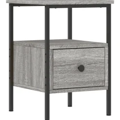 Nachtkastje 34x36x50 cm bewerkt hout eikenkleurig>vidaXL Sale