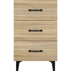 Nachtkastje 40x40x66 cm bewerkt hout kleurig><noscript><img width=
