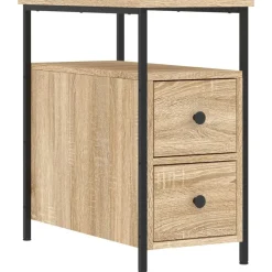 Nachtkastje 30x60x60 cm bewerkt hout kleurig>vidaXL New