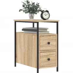 Nachtkastje 30x60x60 cm bewerkt hout kleurig><noscript><img width=