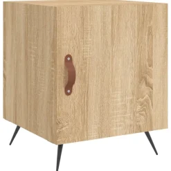 Nachtkastje 40x40x50 cm bewerkt hout kleurig>vidaXL New