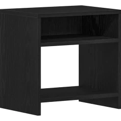Tafels*vidaXL Nachtkastje 40x30x40 cm spaanplaat kleurig Zwart eiken