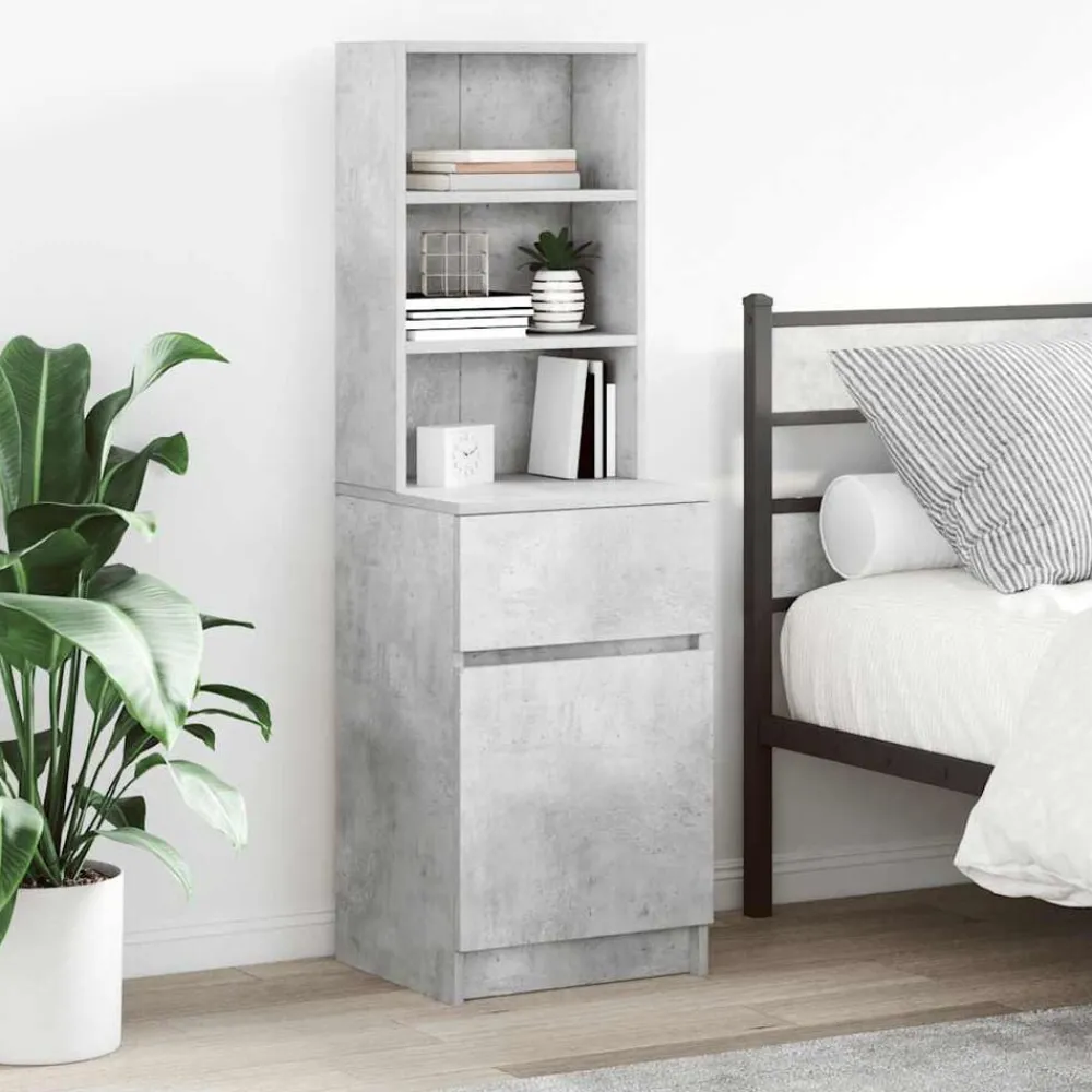 Nachtkastje 39x35x125 cm bewerkt hout>vidaXL Outlet