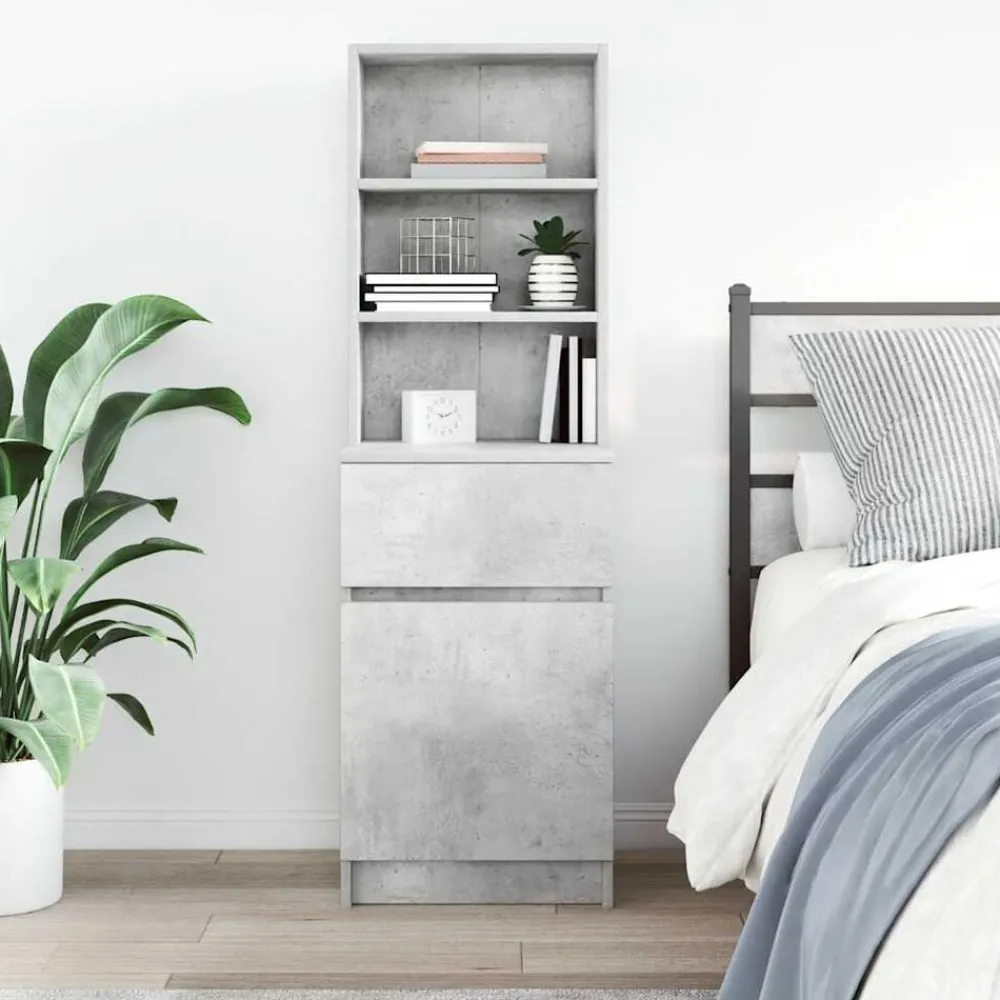 Nachtkastje 39x35x125 cm bewerkt hout>vidaXL Outlet