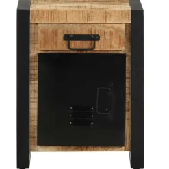 Nachtkastje 40x30x50 cm massief ruw mangohout>vidaXL Hot