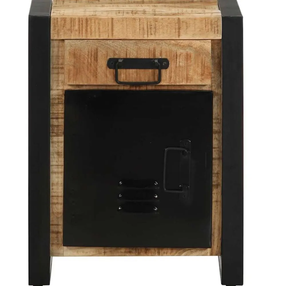 Nachtkastje 40x30x50 cm massief ruw mangohout>vidaXL Hot