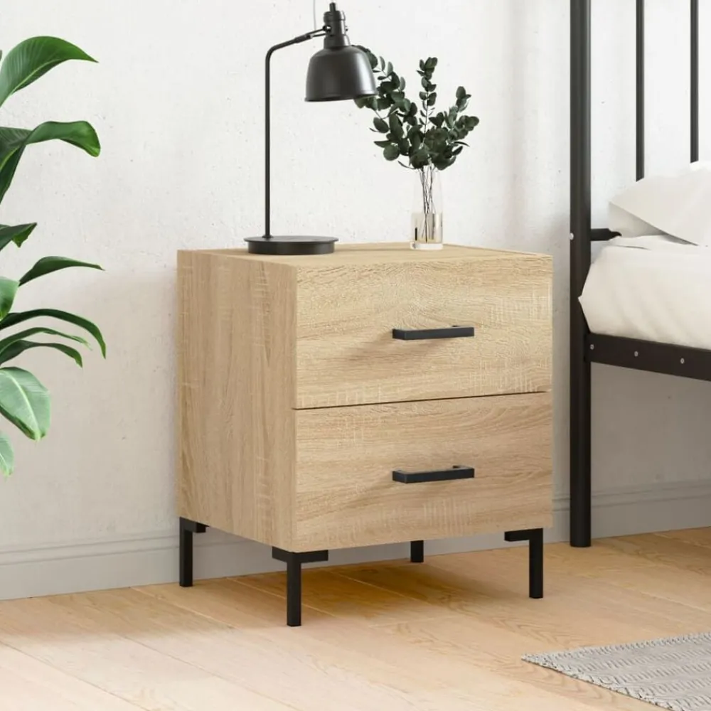 Nachtkastje 40x35x47,5 cm bewerkt hout kleurig>vidaXL Best