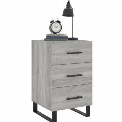 Nachtkastje 40x40x66 cm bewerkt hout eiken><noscript><img width=