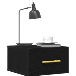 Kasten & Opbergmeubelen*vidaXL Nachtkastje 35 x 35 x 20 cm Bewerkt hout Zwart eiken