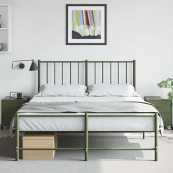 Nachtkastjes 2 st 36x39x43,5 cm staal olijf><noscript><img width=
