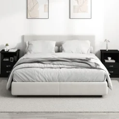 Tafels*vidaXL Nachtkastjes 2 st 43x36x60 cm Zwart