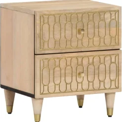 Nachtkastjes 2 st 40x33x46 cm massief mangohout>vidaXL Sale