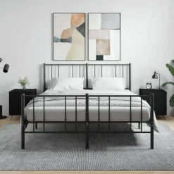 Nachtkastjes 2 st 40x40x50 cm bewerkt hout>vidaXL Online