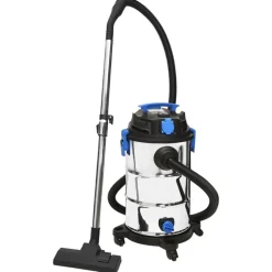 Huishoudelijke Apparaten*vidaXL Nat- en droogzuiger 1200 W 30 L zilverkleurig