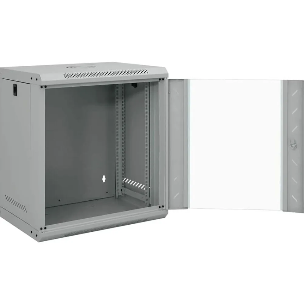 Elektronica*vidaXL Netwerk kabinet met opslag 53 x 45 x 60 cm Staal Grijs