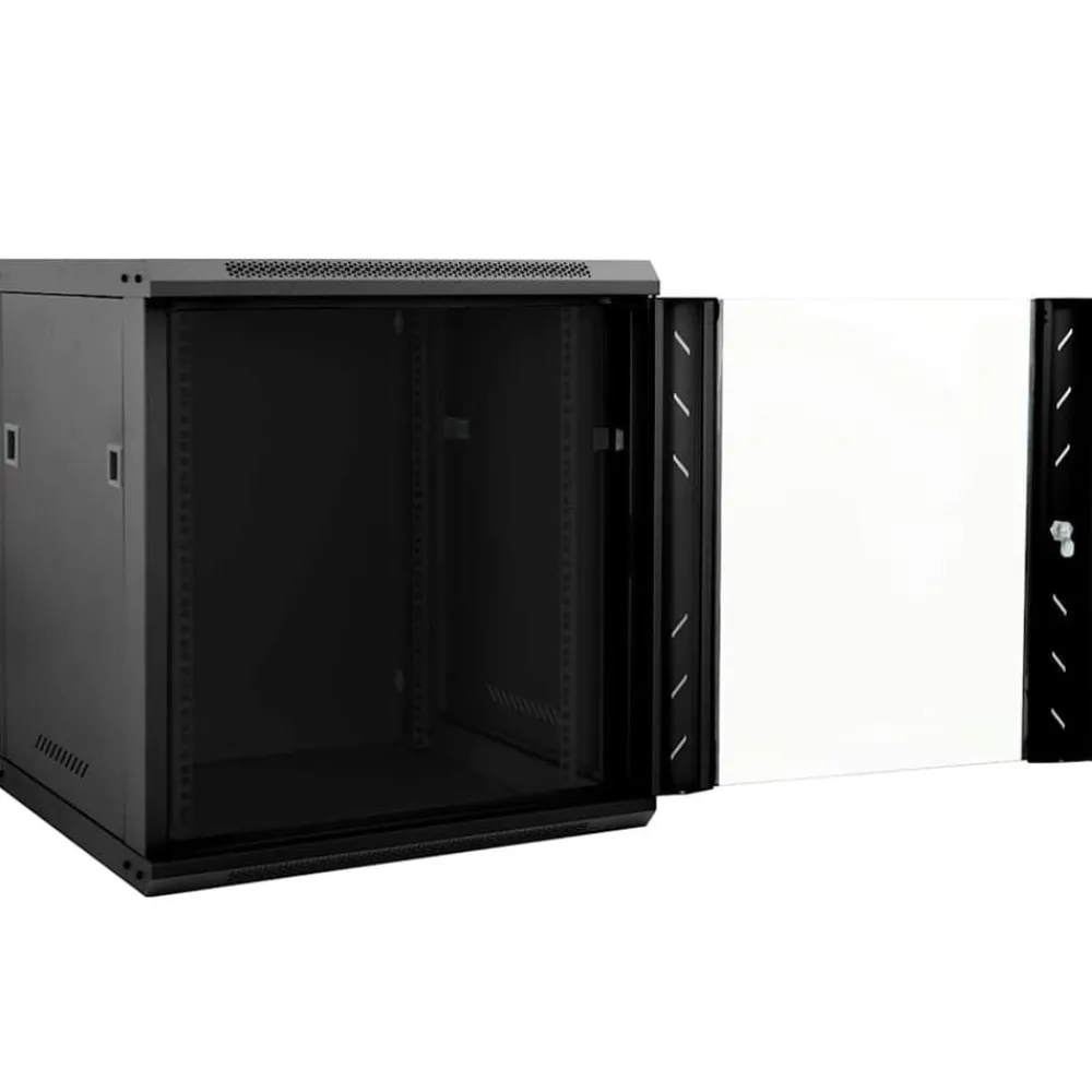 Elektronica*vidaXL Netwerk kabinet met opslag 53 x 60 x 60 cm Staal Zwart