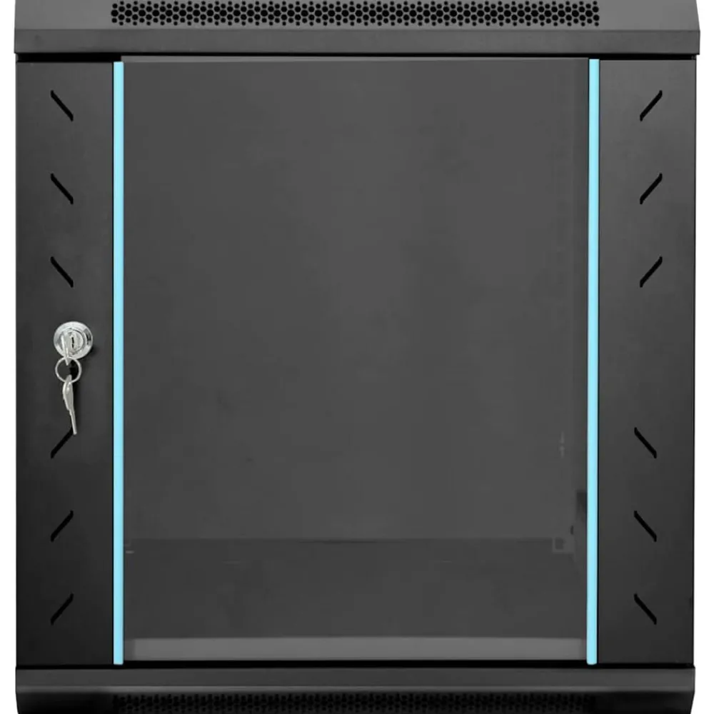 Elektronica*vidaXL Netwerk kabinet met opslag 53 x 60 x 60 cm Staal Zwart