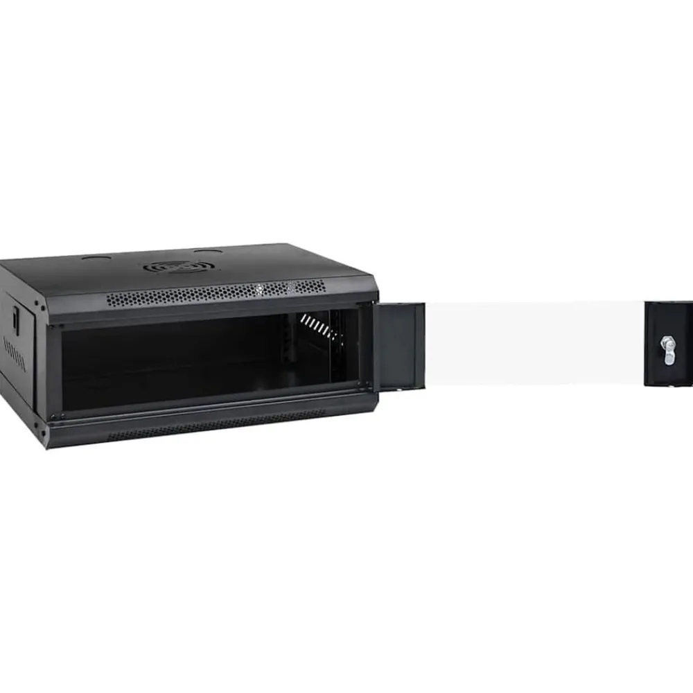 Elektronica*vidaXL Netwerk kabinet met opslag 53 x 35 x 21 cm Staal Zwart