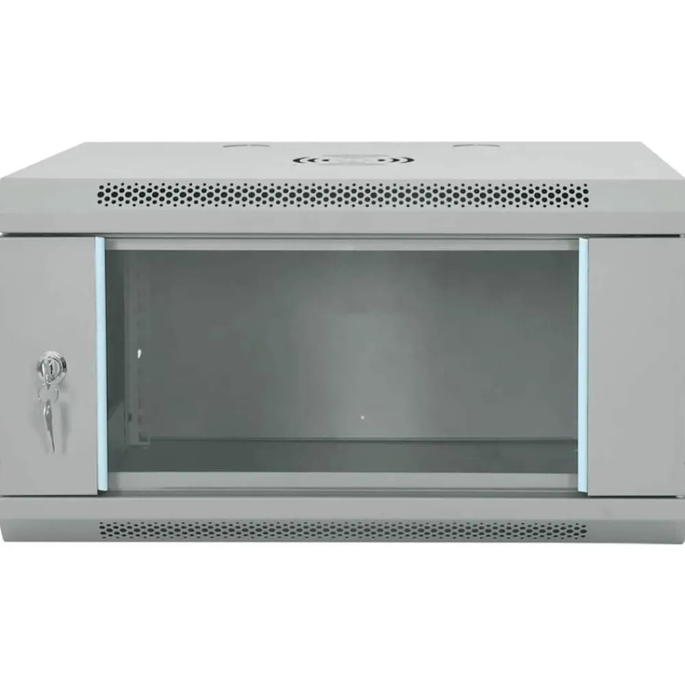 Elektronica*vidaXL Netwerk kabinet met opslag 60 x 45 x 35 cm Staal Grijs