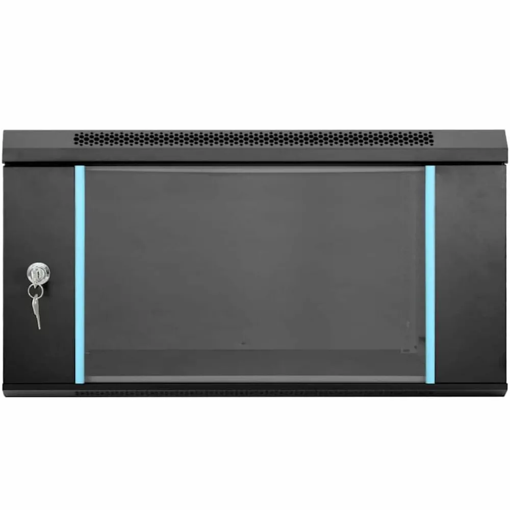 Elektronica*vidaXL Netwerk kabinet met opslag 60 x 60 x 35 cm Staal Zwart