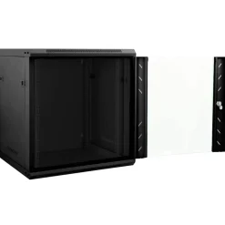 Elektronica*vidaXL Netwerk kabinet met opslag 60 x 45 x 65 cm Staal Zwart