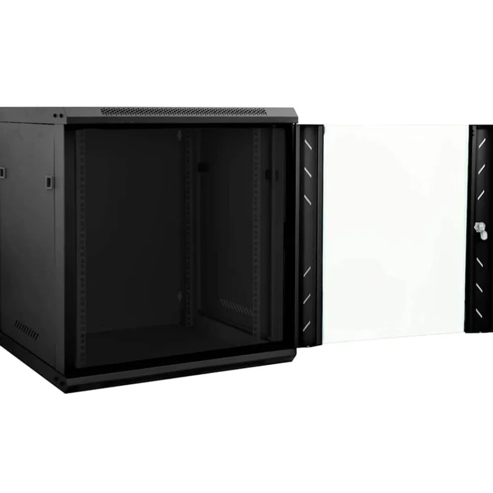 Elektronica*vidaXL Netwerk kabinet met opslag 60 x 45 x 65 cm Staal Zwart